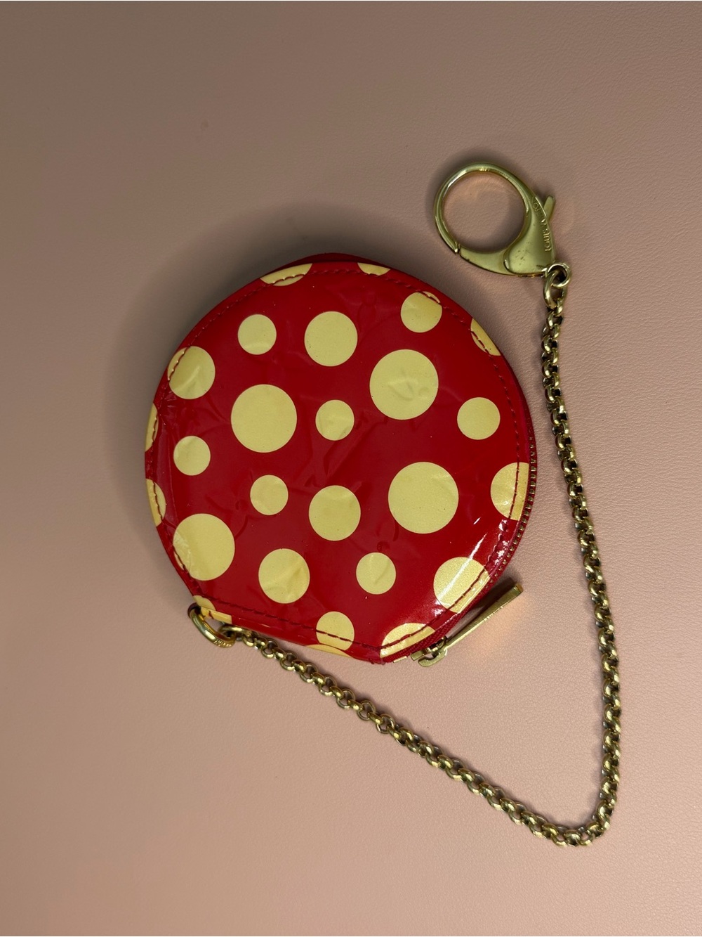 Authentic Louis Vuitton x Yayoi Kusama 2012 Dot Infinity Chapeau Coin Purse Red - Picture 1 of 5